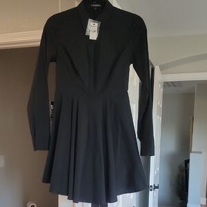 New Express Long Sleeve Shirt Dress, Size 2, XS